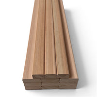 Red Grandis Bench Slats Set 1220mm Hardwood Garden Bench Slat Set Rounded Edges