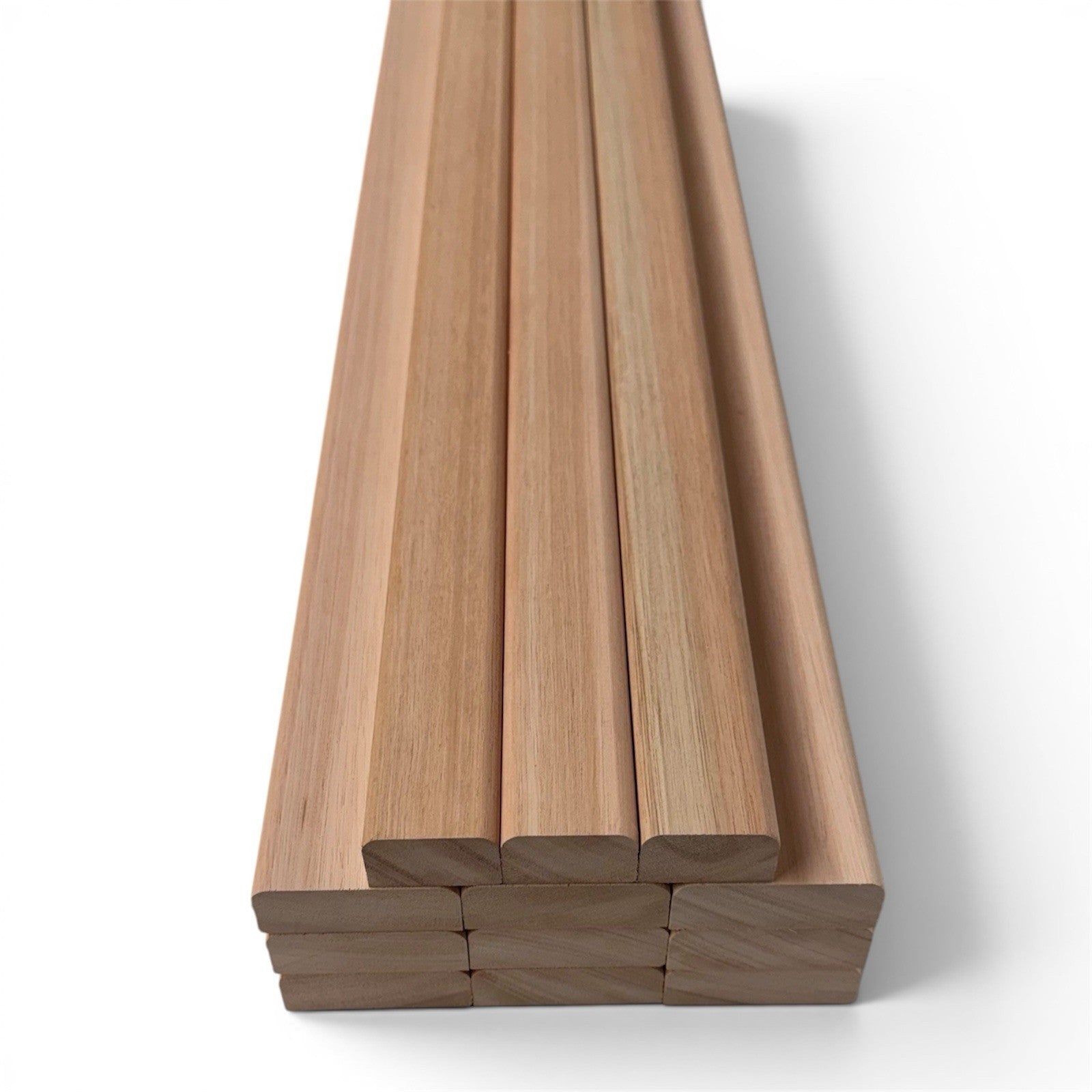 Red Grandis Bench Slats Set 1220mm Hardwood Garden Bench Slat Set Rounded Edges