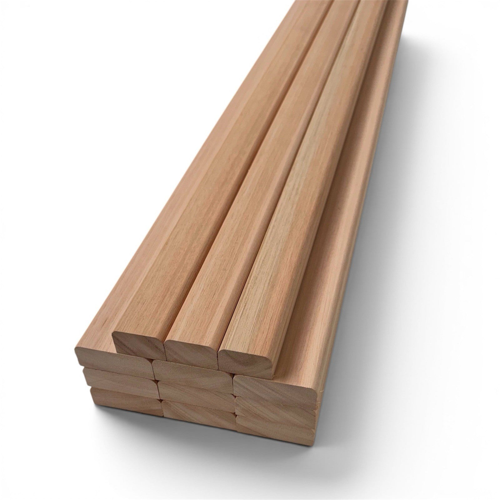 Red Grandis Bench Slats Set 1220mm Hardwood Garden Bench Slat Set Rounded Edges