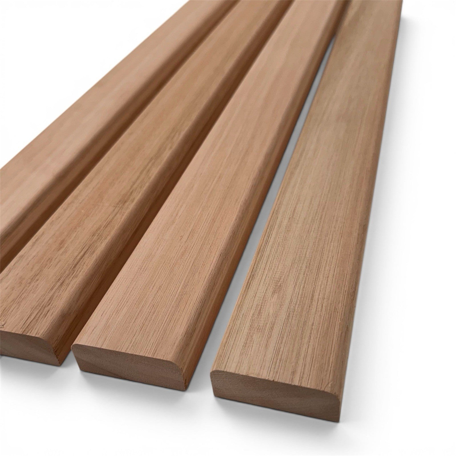 Red Grandis Bench Slats Set 1220mm Hardwood Garden Bench Slat Set Rounded Edges