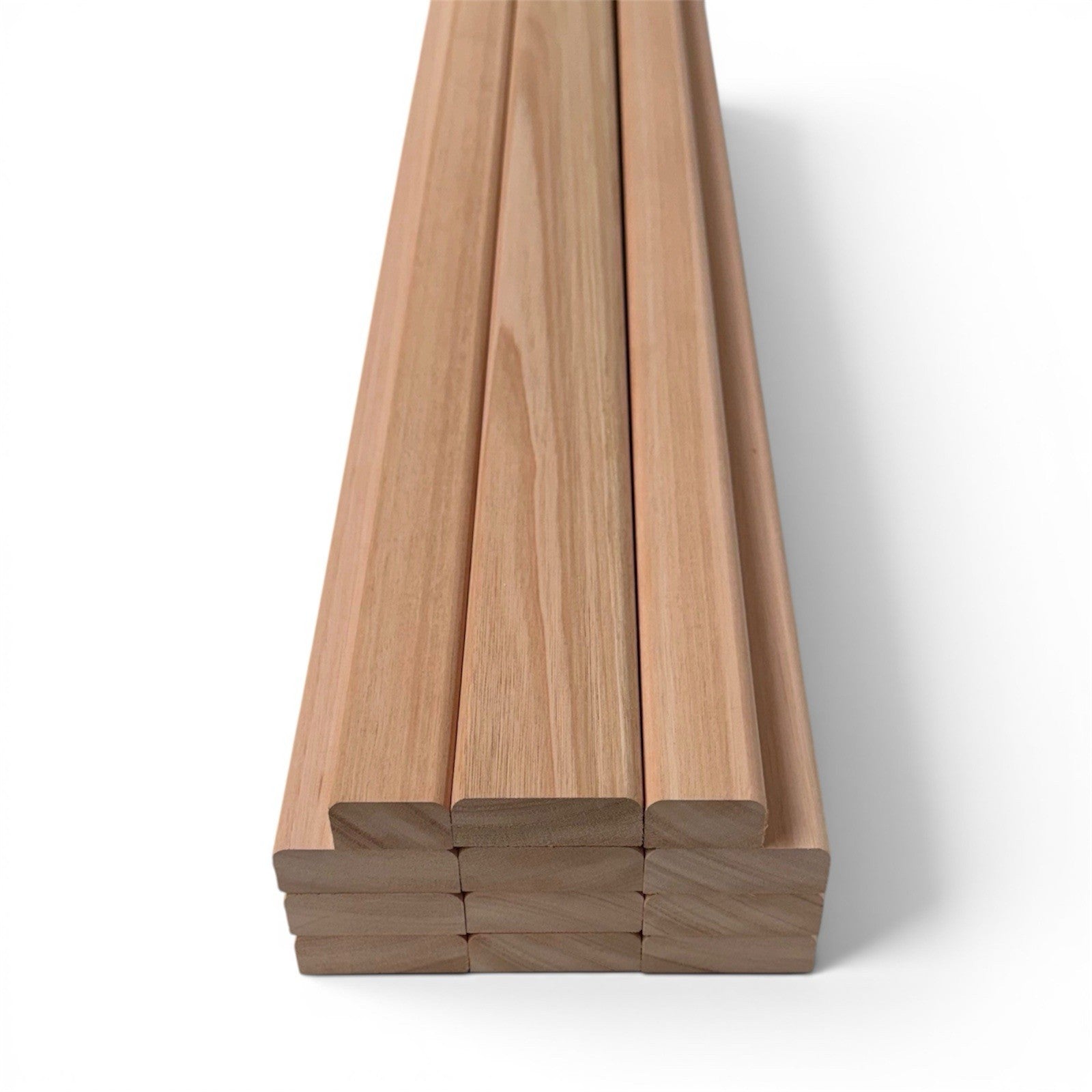 Red Grandis Bench Slats Set 1220mm Hardwood Garden Bench Slat Set Rounded Edges